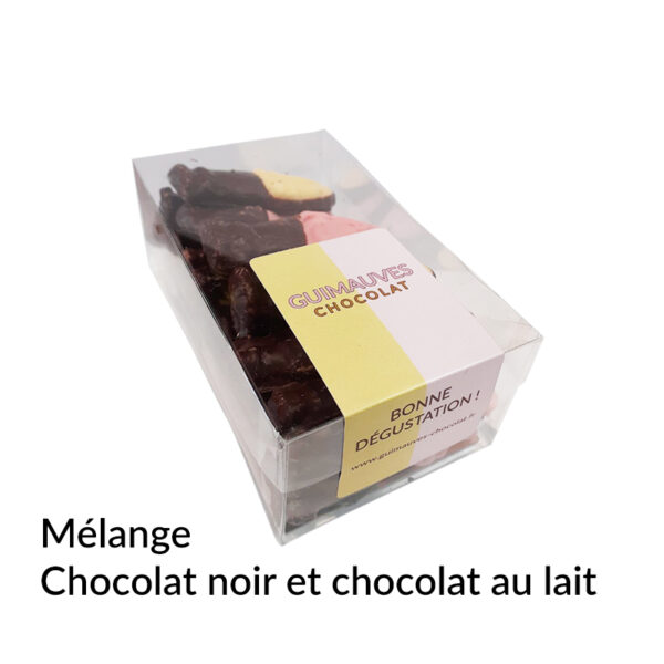 coffret guimauves de pâques mélange chocolat noir et chocolat au lait