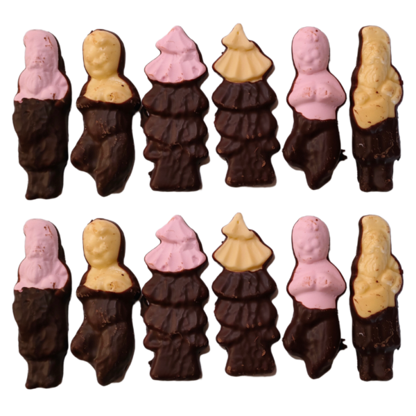 bonbon guimauve de Noel au chocolat noir